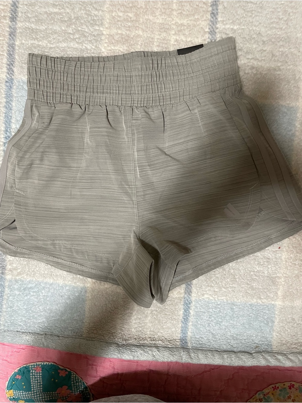 adidas Women's Light Gray Athletic Running Shorts